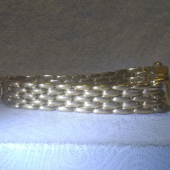 Seiko Quartz Ladies 4N00-5900 Asymmetrical Link Band Black 90s New Bat Works - Picture 8 of 12